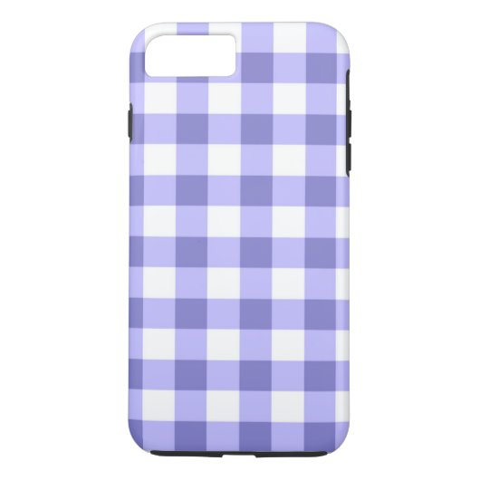 Paars en wit Gingham Check Patroon Case-Mate iPhone Case (Achterkant)
