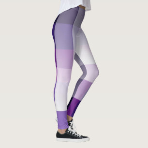 Paars en wit leggings