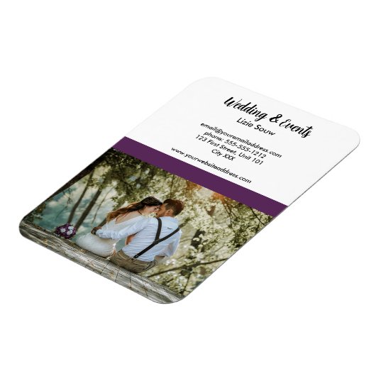 Paars en wit magneet (Linkerzijde)