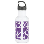 Paars en wit mozaïekpatroon waterfles (Achterkant)