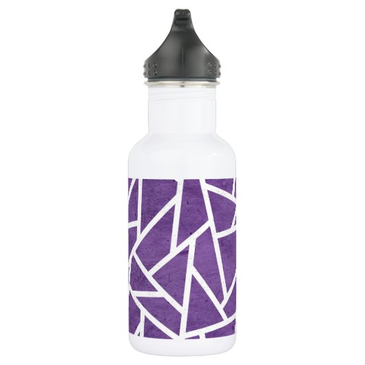 Paars en wit mozaïekpatroon waterfles (Rechts)