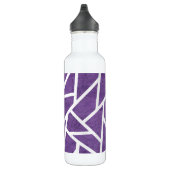 Paars en wit mozaïekpatroon waterfles  (Rechts)