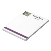 Paars en wit notitieblok (Gedraaid)