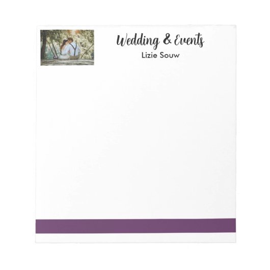 Paars en wit notitieblok (Voorkant)