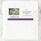 Paars en wit rechthoekige sticker (Tas)