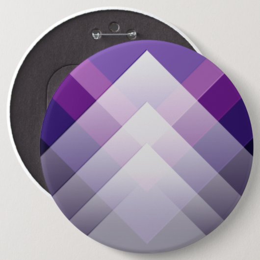 Paars en wit ronde button 6,0 cm (Voorkant /achterkant)