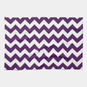 Paars en wit zigzag theedoek (Horizontaal)