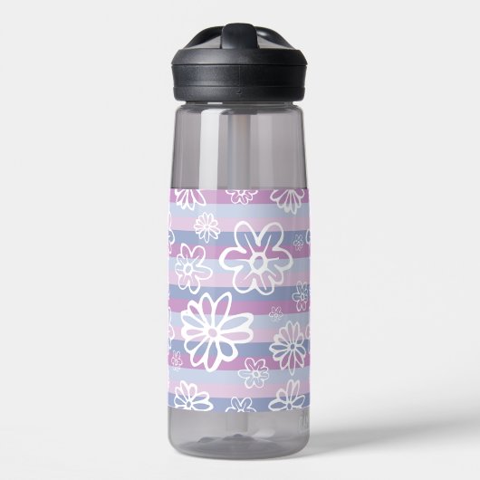 Paars en witte flacon Camelbak Waterfles (Voorkant)