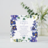 Paars en witte orchidee Waterverf Kaart (Staand voorkant)