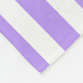 Paars en witte snoepjes strepen fleece deken (Hoek)