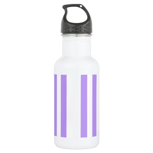 Paars en witte snoepjes strepen waterfles (Achterkant)