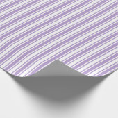 Paars en witte strepen van lavender cadeaupapier (Hoek)