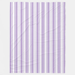 Paars en witte strepen van lavender fleece deken