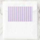Paars en witte strepen van lavender rechthoekige sticker (Tas)