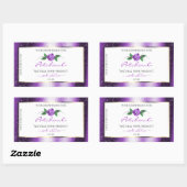  Paars- en witwaslabels Roos-ventilator Rechthoekige Sticker (Vel)