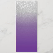 Paars en zilver Glitter-programma Programma (Achterkant)