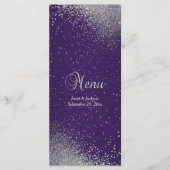 Paars en Zilver Nep Glitter Menu (Voorkant)