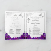Paars en zilver Quinceanera Tiara Butterflies Programma (Binnen)