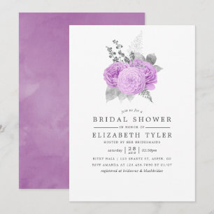 Paars en zilver  Vrijgezellenfeest Kaart