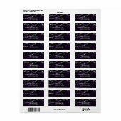 Paars- en zilverdiamant-glam etiket (Full Sheet)