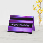 Paars en zwart kaart (Gele Bloem)