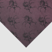 Paars en zwart Unicorn-papier Tissuepapier (Detail)