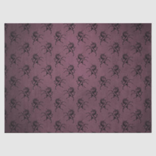 Paars en zwart Unicorn-papier Tissuepapier