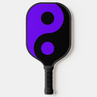 Paars en zwart Yin Yang-symbool Pickleball Paddle