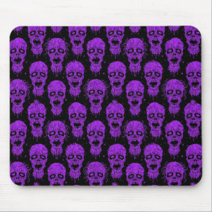 Paars en zwart Zombie Apocalypse Pattern Muismat