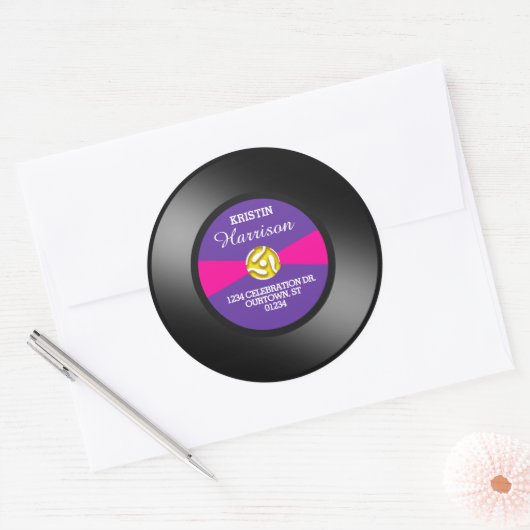 Paars Etiket Vinyl 45 Record Persoonlijk adres (Envelop)