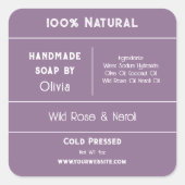 Paars | Etiketten van zeepingrediënten (Voorkant)