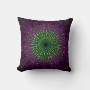 Paars Eye Fractal Pillow Kussen
