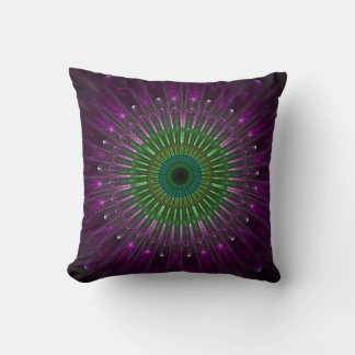 Paars Eye Fractal Pillow Kussen