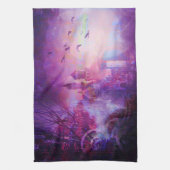  Paars Fairy Tale Fantasy Castle Theedoek (Verticaal)