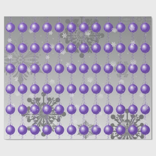 Paars Fancy kerstsierpapier Cadeaupapier (Vlak)