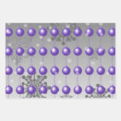 Paars Fancy kerstsierpapier Inpakpapier Vel (Voorkant)