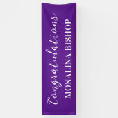 Paars | Felicitatie | Afstuderen Spandoek (Verticaal)