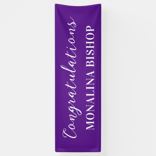 Paars | Felicitatie | Afstuderen Spandoek (Verticaal)