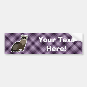 Paars Ferret Bumpersticker