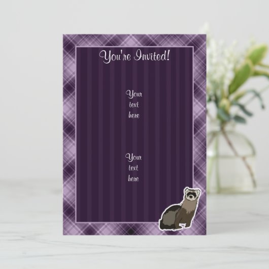 Paars Ferret Kaart (Staand voorkant)