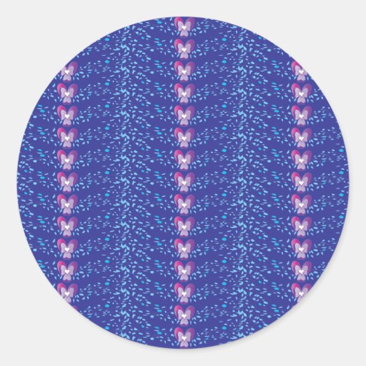  Paars flessenpapier Ronde Sticker (Voorkant)