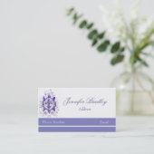 Paars Fleur di li Visitekaartje (Staand voorkant)