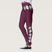Paars Floral design Leggings (Links)