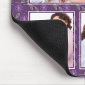  Paars Floral Foto Collage Persoonlijk Muismat (Hoek)