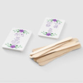 Paars Floral Greenery Foliage Wedding Programme Handwaaier (Niet-gemonteerd)