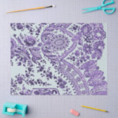 Paars Floral Lace Pattern Tissuepapier (Craft)