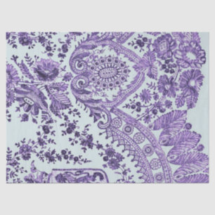 Paars Floral Lace Pattern Tissuepapier