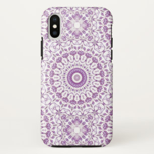 Paars Floral Mandala iPhone X Hoesje