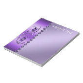 Paars Floral Notitieblok (Gedraaid)