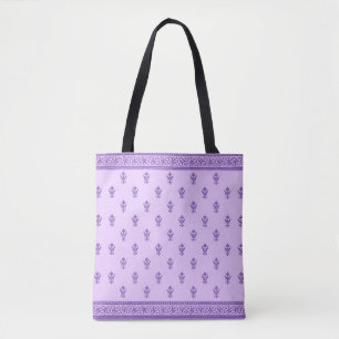 Paars Floral Pattern Draagtas